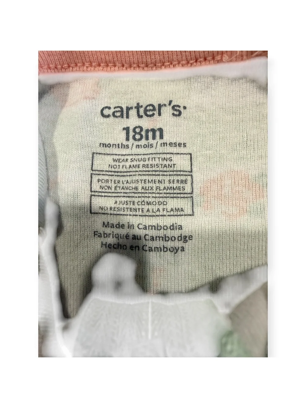 Carter's Baby Footed Pajamas Sleepers 18M - Set of 3, Assorted Patterns